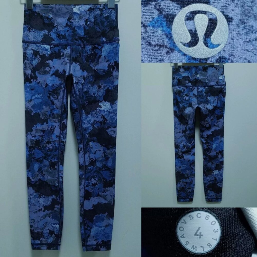 Lululemon Wunder Under Tight 4 XS Woman's Screen Camo Multi High-Rise Crop 8/7
